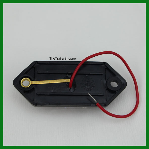 Red 2 LED Marker Clearance Light Enclosed Trailer Clear Lens Surface Mount