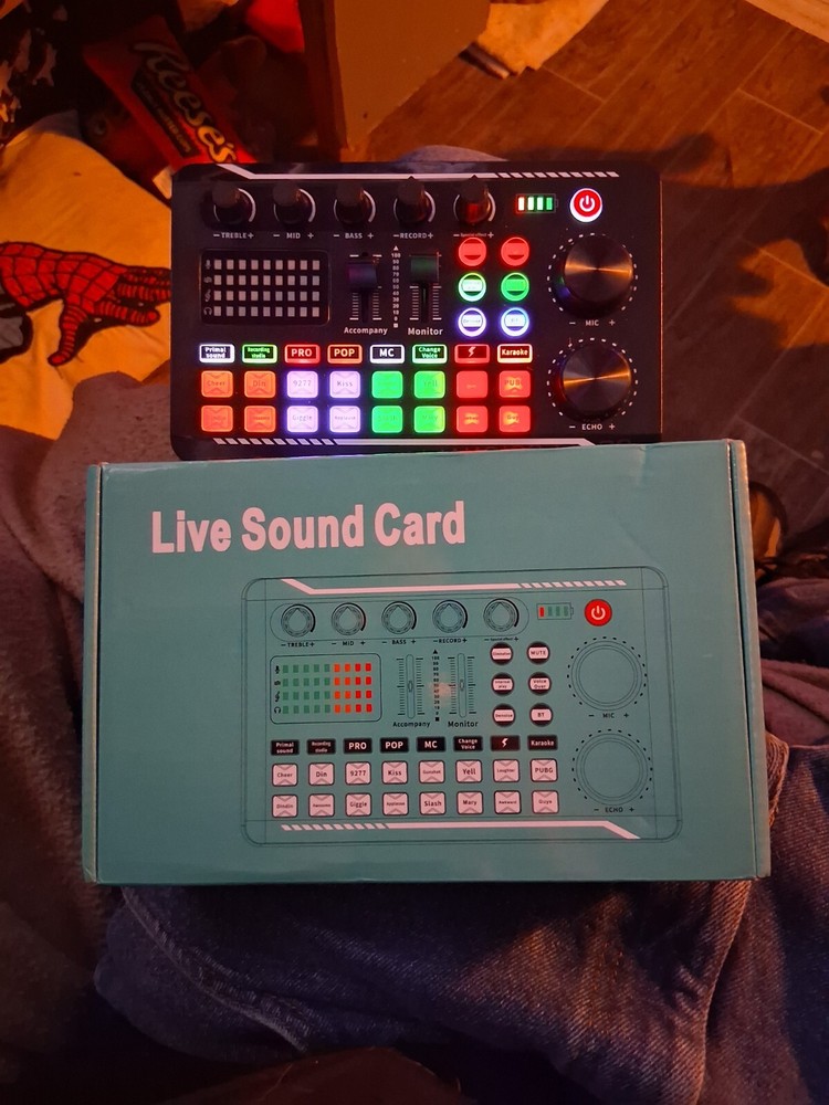 Live Sound Card + Remax Earbuds + Muse Bluetooth Speaker Bundle