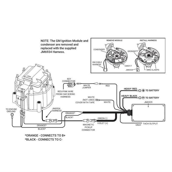 SBC/BBC Ready-to-Run Ignition Kit, Red Dist/Under-Headers Wires