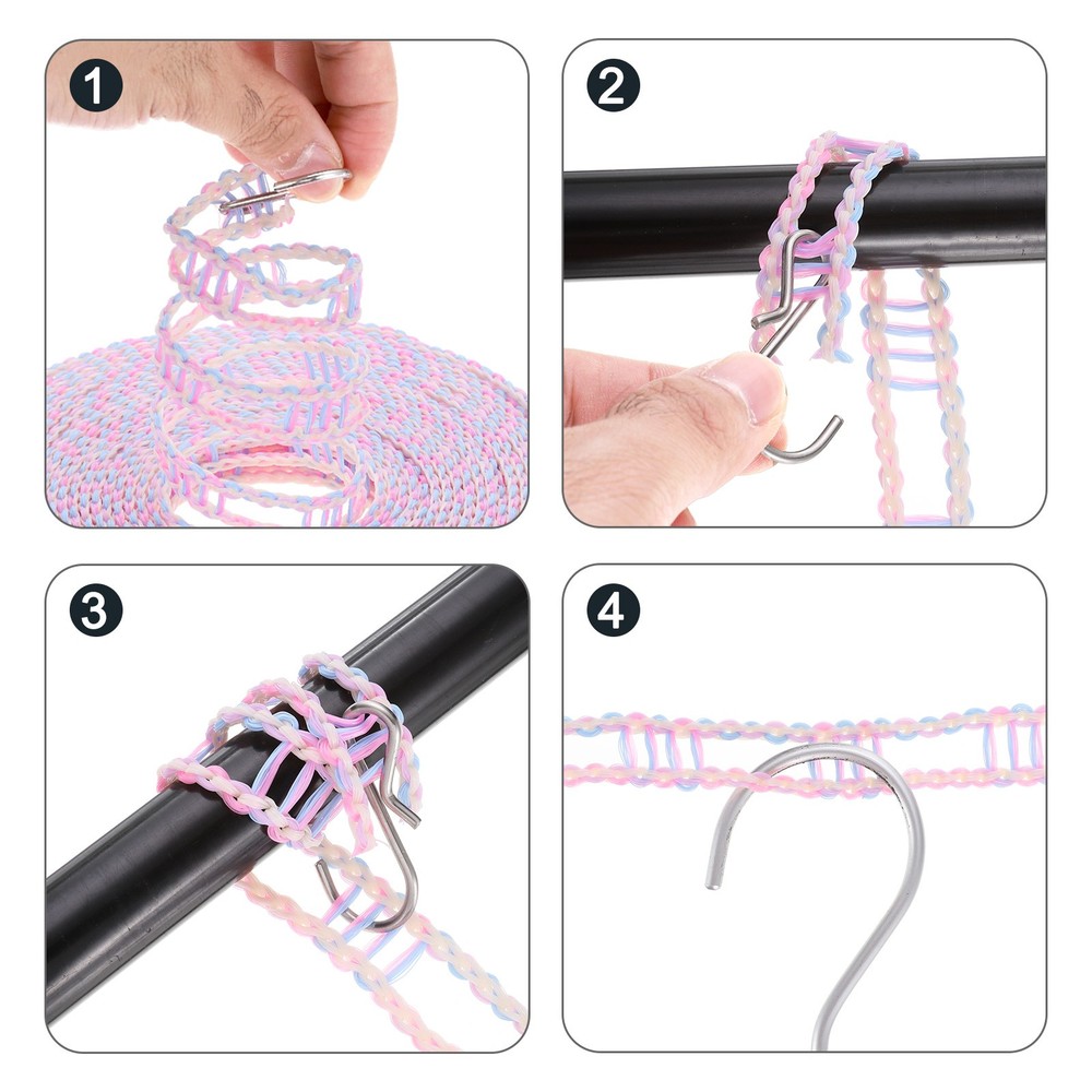 Windproof Clothesline 8M 26ft Plastic Non-Slip Clothes Drying Rope Green