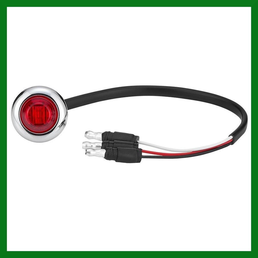 Maxxima 3/4" Side Marker Clearance Stop Turn Tail Brake light LED Red Lens