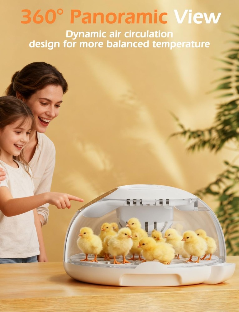 Incubators for Hatching Eggs, 12 Egg Incubator with Automatic Egg Turning and...