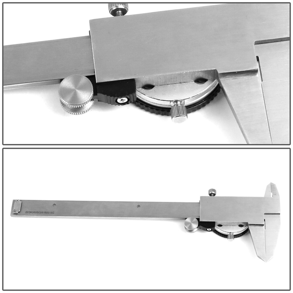 6" Hardened Stainless Depth Step Measurement Sliding Scale Dial Scale Caliper