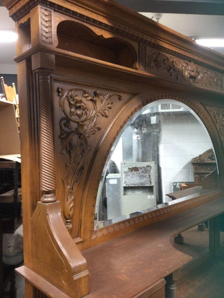 CARVED OAK SIDEBOARD, R.J. HORNER