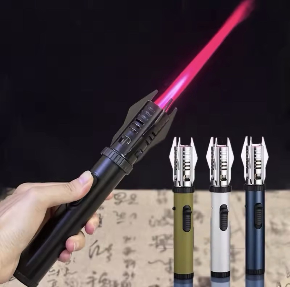 Lightsaber Design Torch Jet Lighter, Safety Switch, Windproof, Refillable