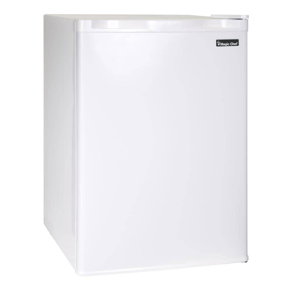 Magic Chef 2.6 cu. ft. Mini Fridge White Upfront Adjustable Thermostat Control