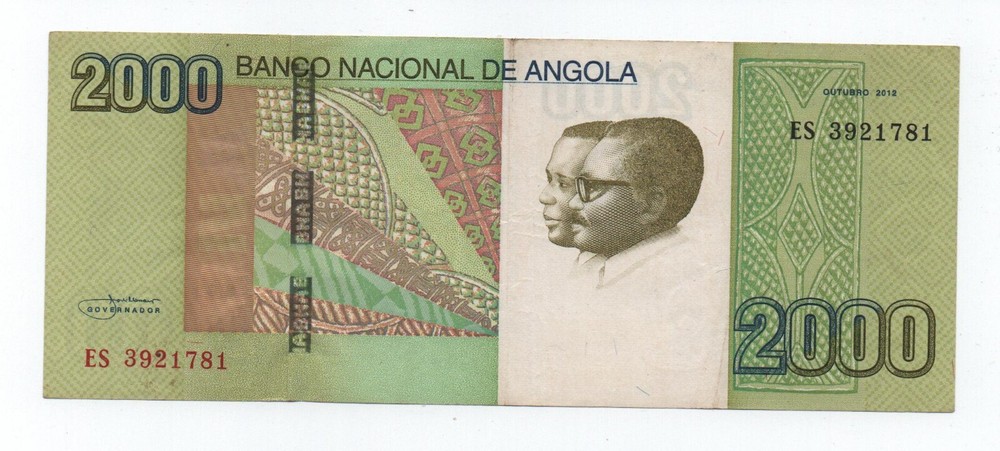ANGOLA 2000 KWANZAS 2012 PICK 157 LOOK SCANS