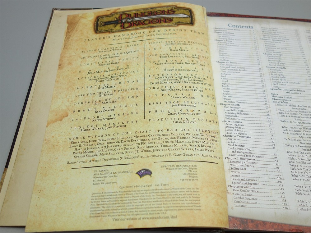 Dungeons & Dragons, D&D: Player's Handbook Core Rulebook I (3rd Edition)