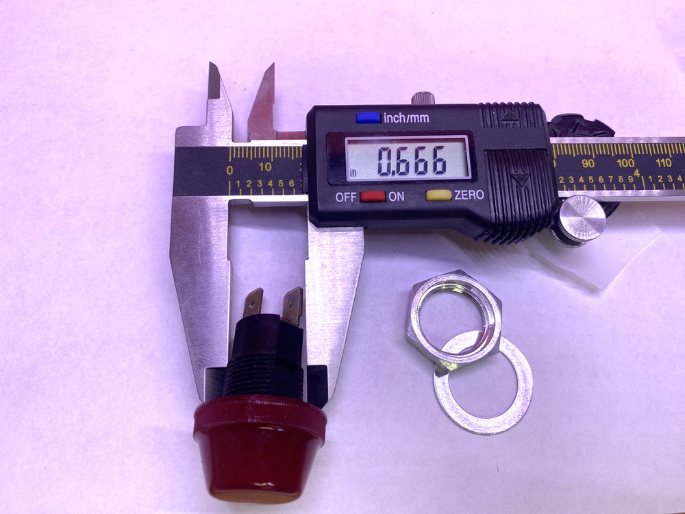 Red Circular Panel Mount Indicator Light Holder Round Light ( No Light bulb )