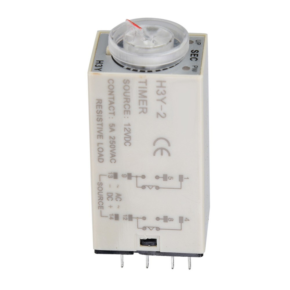 1 H3Y-2 Time Relay Adjustable Power On Delay Timer For Automation Control Use