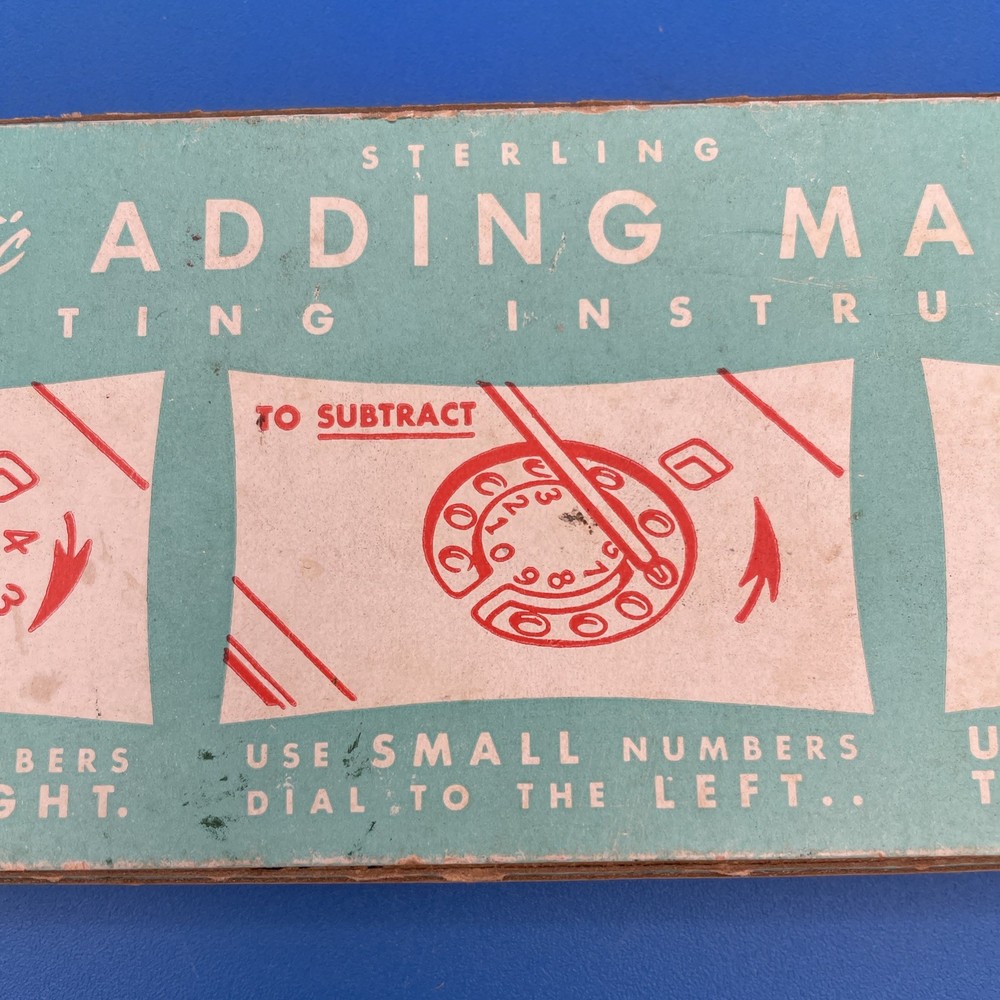 Vintage 1960's Automatic Adding Machine Dial-A-Matic With Stylus Complete In Box