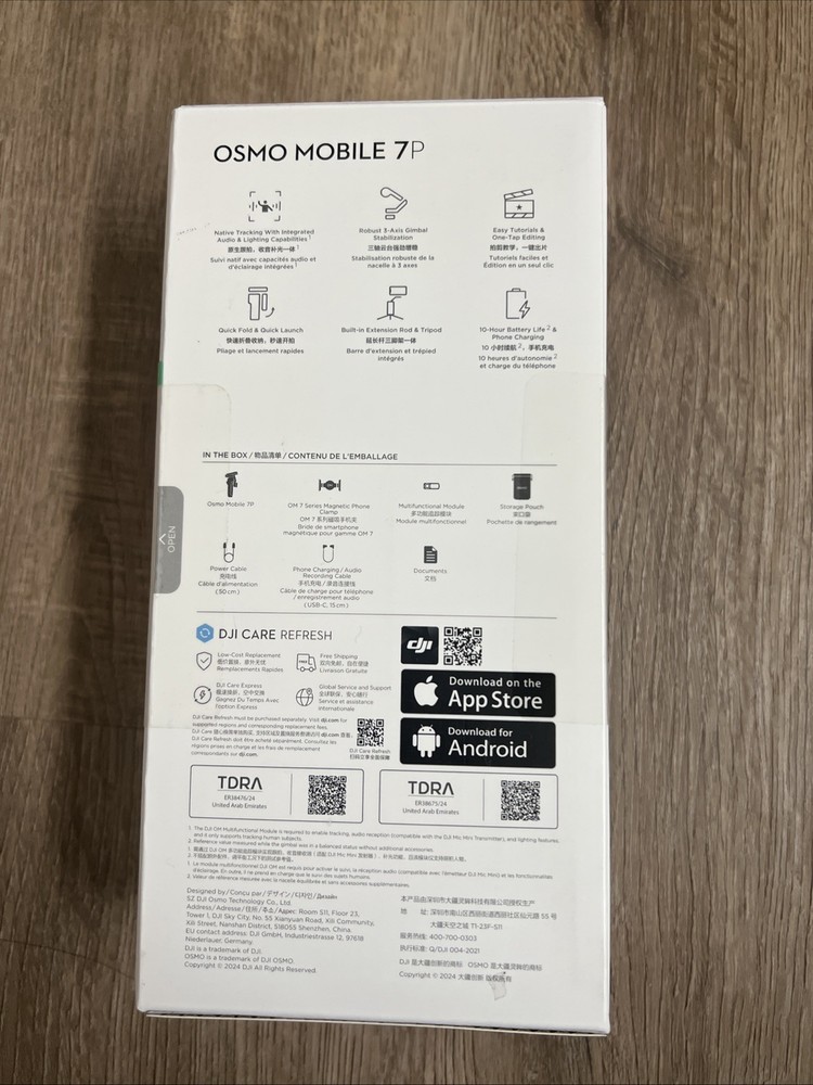 NEW - DJI Osmo Mobile 7P Smartphone 3-Axis Gimbal Stabilizer