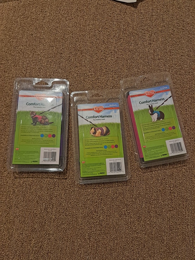 Lot Of 3 Small Animal Harnesses