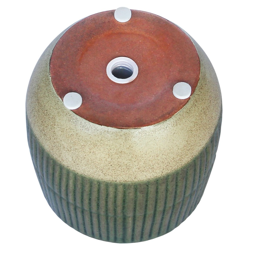 6" Green Sable Planter Elegant Green Ceramic Pot