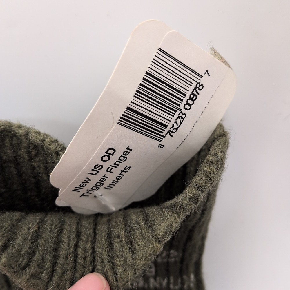 Hunting Mittens Inserts Trigger Finger OG-208 75% Wool Medium Pair For M-1965