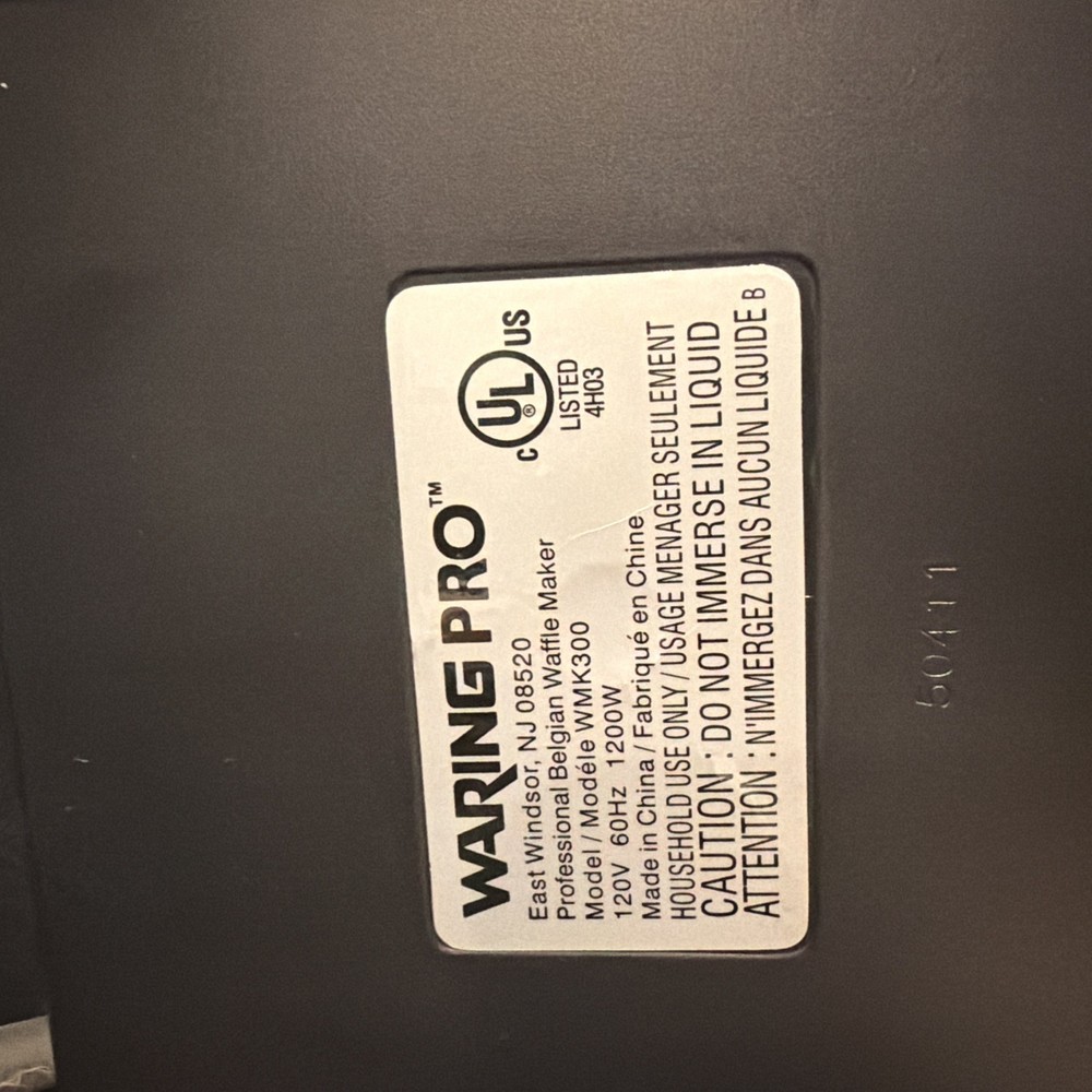 Waring Pro WMK300 Professional Belgian Waffle Maker No Box