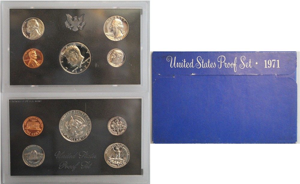 1971 Proof set (Clad) - (OGP) 5 coins