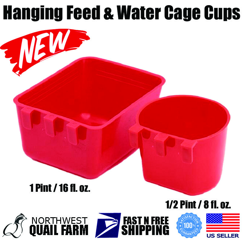 Hanging Feed & Water Cage Cups