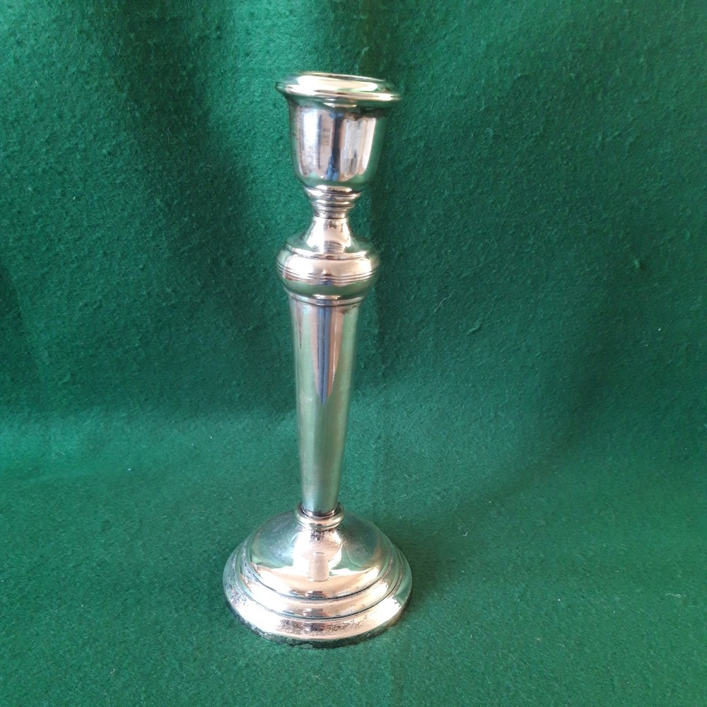 Antique Silver Plated EPNS Candlestick 8" tall