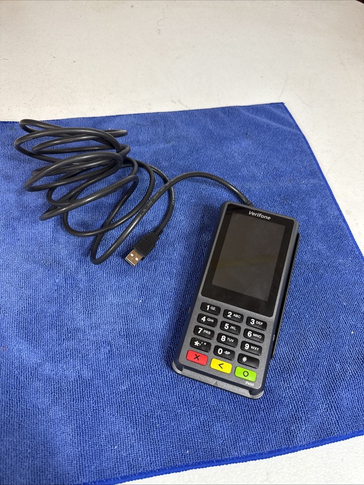 Verifone P400 Plus Credit Card Reader - POWERS ON / UNTESTED / SOLD AS IS!