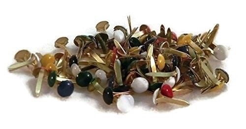 Primary Color Assorted - Mini Round Brads - 100ct