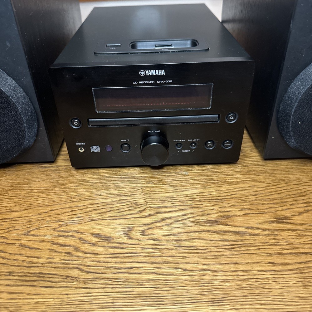 Yamaha CRX-332 Micro HiFi Component System CD Player iPod Dock- WITH SPEAKERS