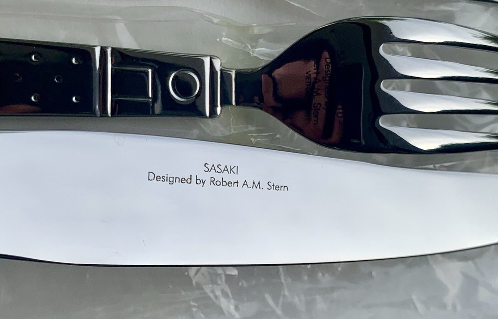 Sasaki Sienna 5 pc Place Setting Stainless Flatware Robert AM Stern Design