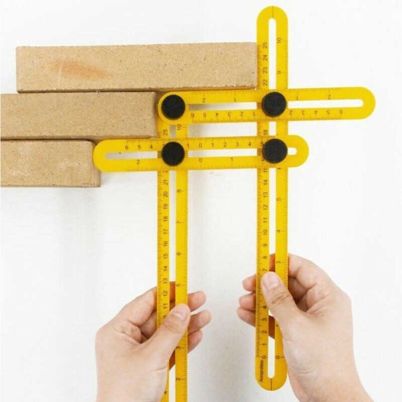 Contour Gauge Shape Duplicator with lock 10 inch + Angle Ruler
