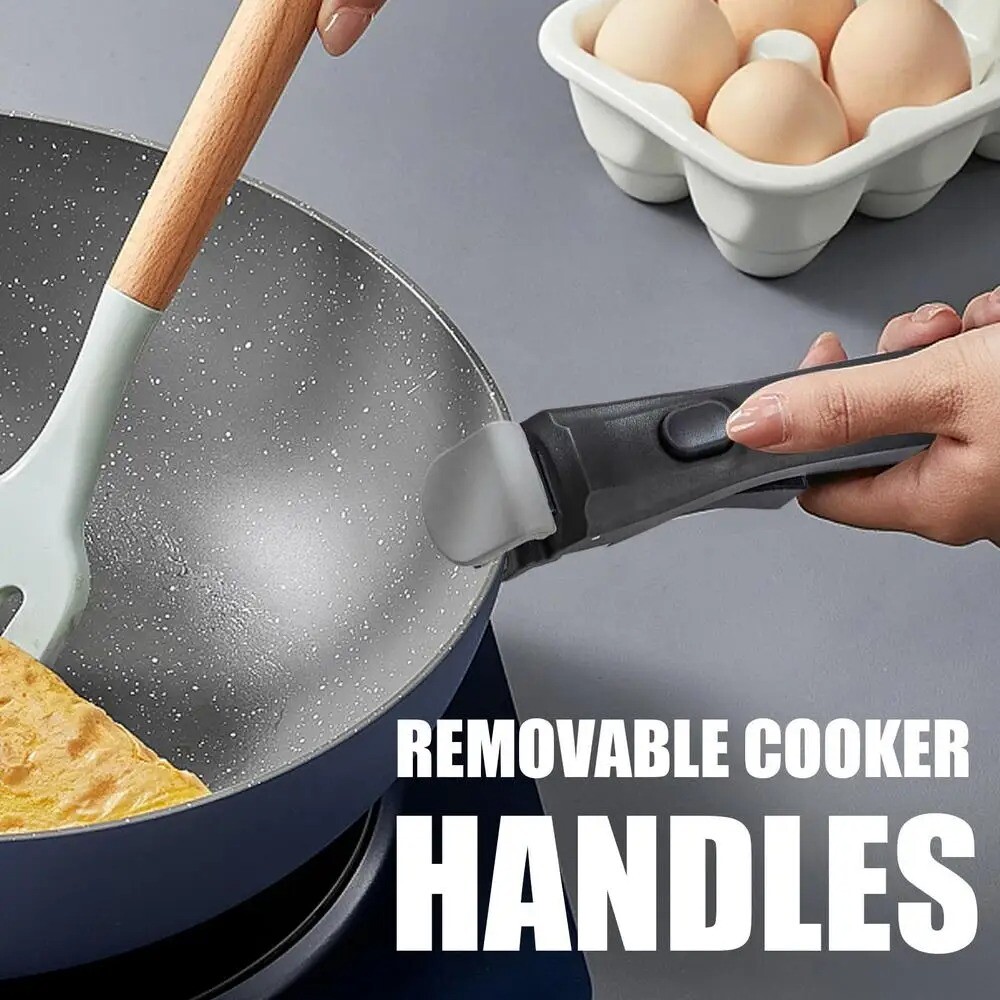 Universal Frying Pan Replacement Handle Clip Anti-Scalding Removable Pot Handle