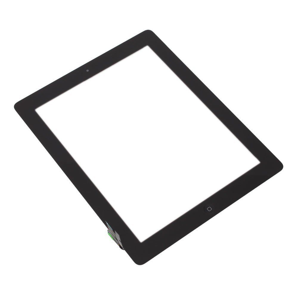 Glass Touch Screen Digitizer + Home Button Assembly for iPad 2 Black + Tools