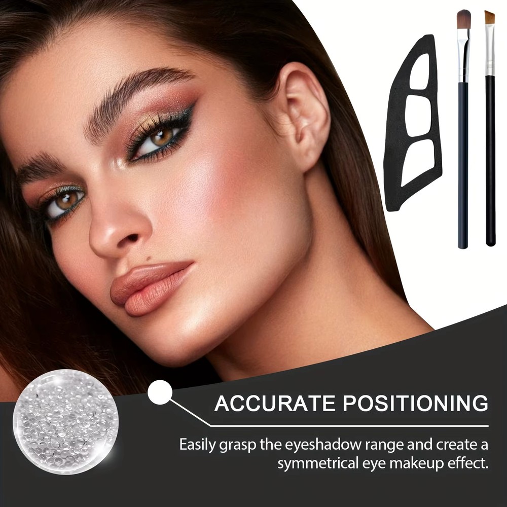 Eye Makeup Assistant - 2 Special Eyeshadow Brushes, Eyeshadow Tools, Quick