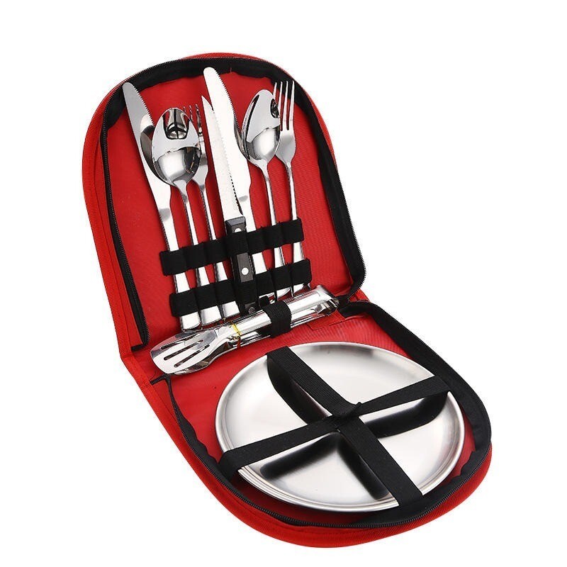 Camping Silverware Lightweight set & Fun Timepass Bowls Multi Pack