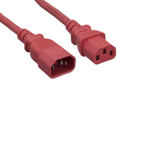 Red Power Cable for Dell PowerSwitch E3200-ON E3200 Series Jumper Cord 2ft