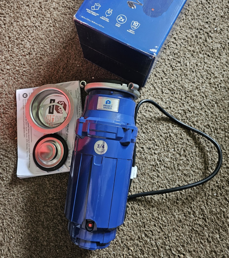 Project Source Continuous feed 3/4-HP Septic Safe Corded Garbage Disposal