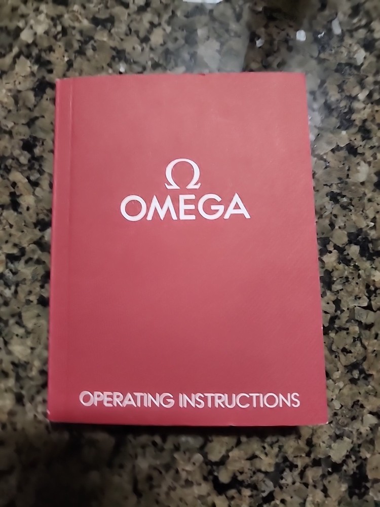 Omega Operating Instructions Booklet Manual