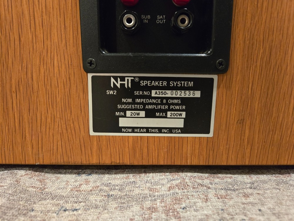 Woofer 8Ohm For NHT SW2 Passive Subwoofer