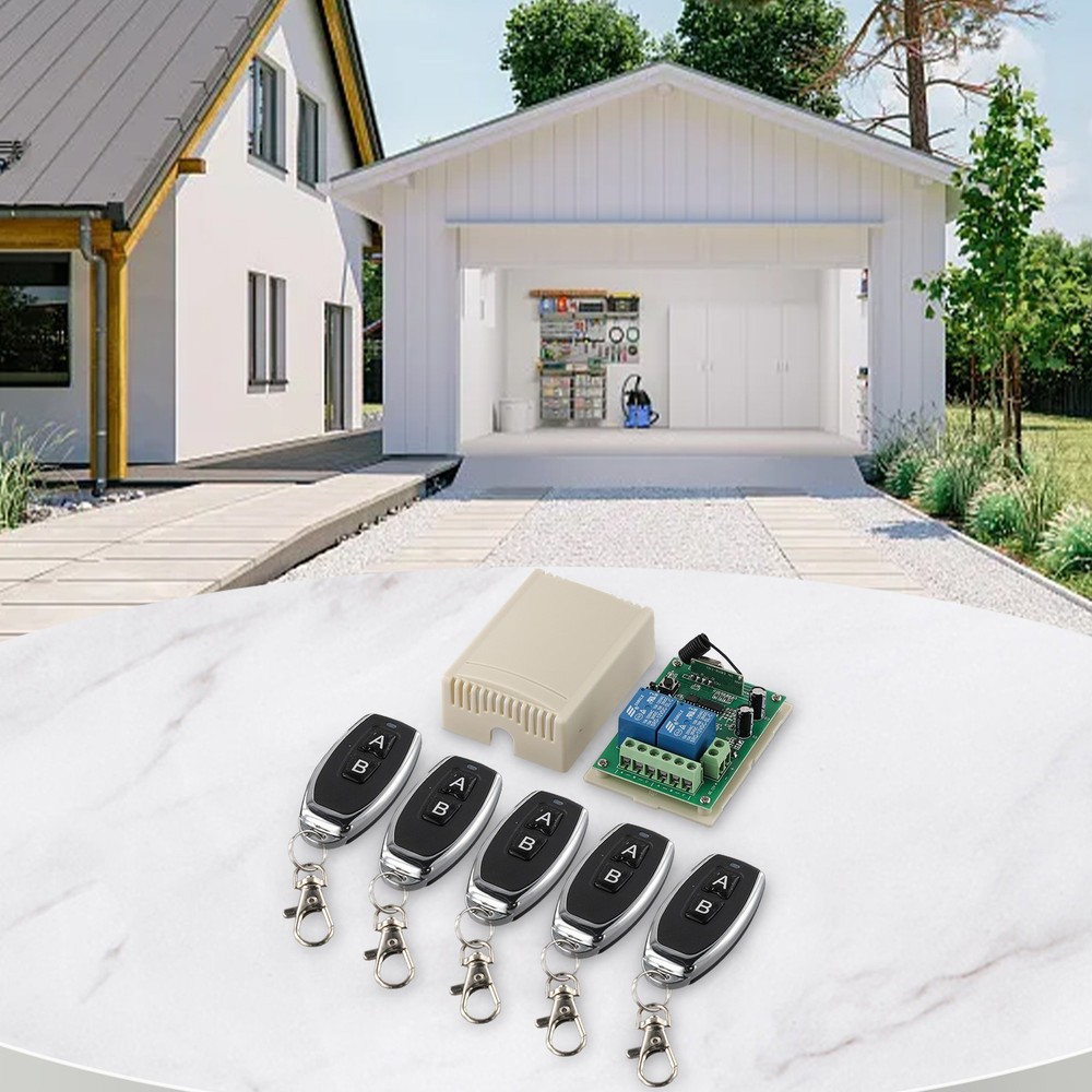 2 CH Wireless Gate Garage Door Opener Remote Control Switch Receiver Transmitter