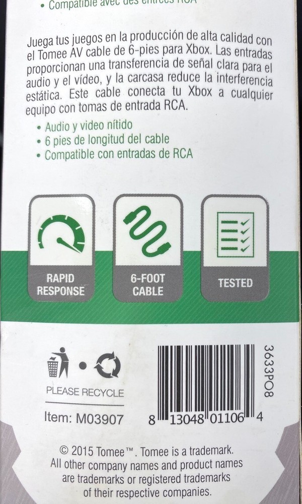 TOMEE - XBOX Original AV Cable - M03907