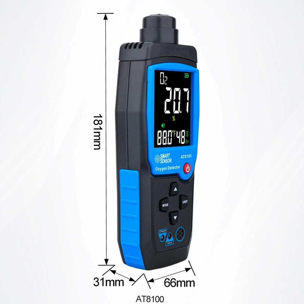 Smart Oxygen Detector Handheld Oxygen O2 Concentration Analyzer Tester Alarm