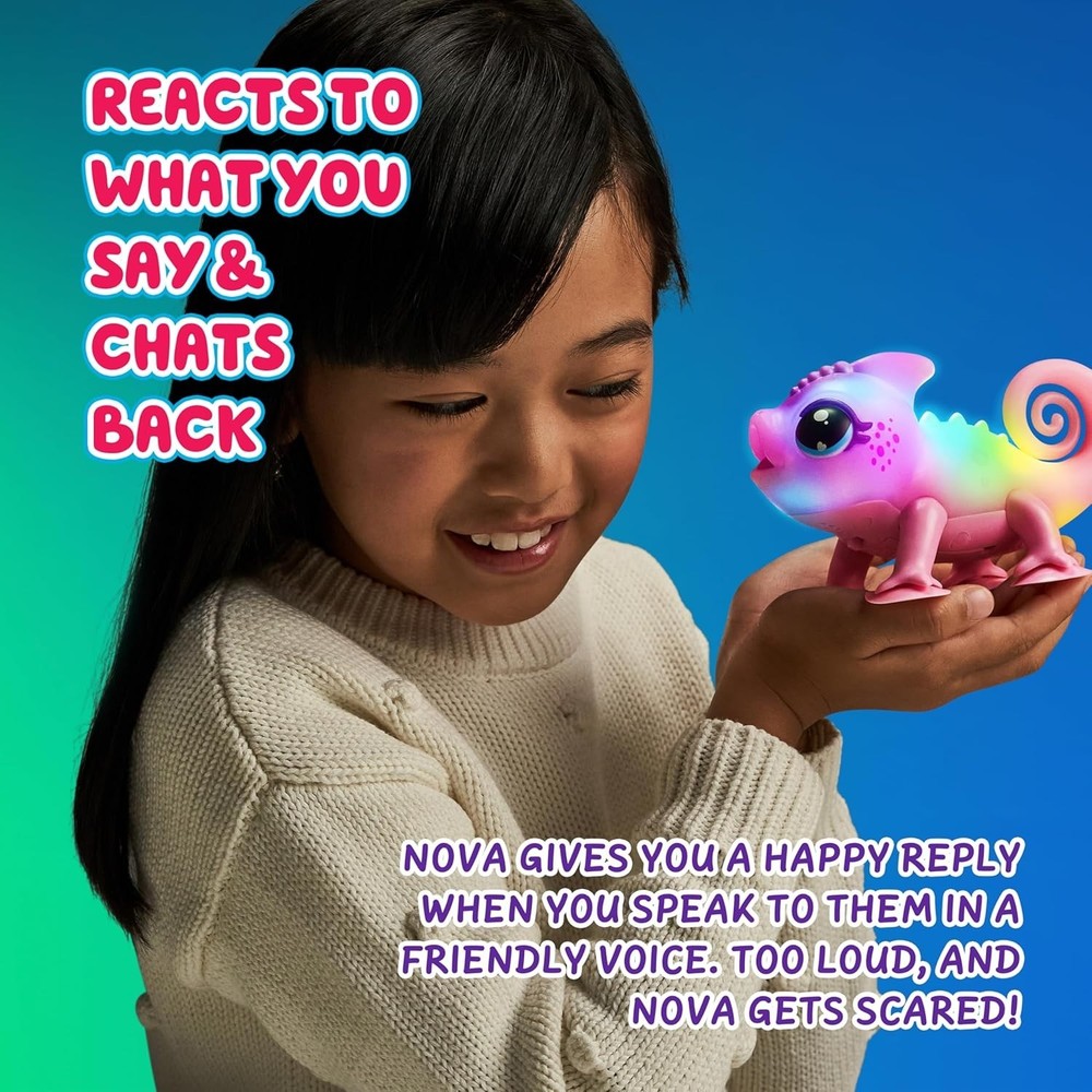 Light-Up Nova Li'l Chameleon: Battery-Powered Interactive Toy for Ages 5+