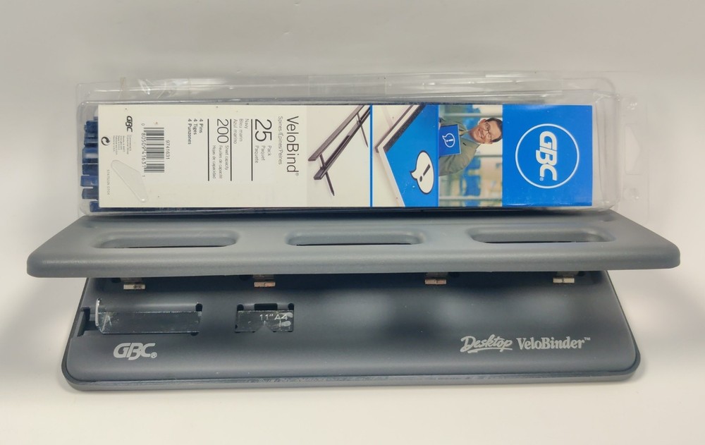 GBC Desktop VeloBinder Document Strip Binding System w/ 25 VeloBind Spines