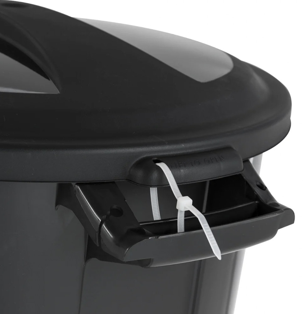 20 Gallon Heavy Duty Garbage Can Include Lid Black Plastic Trash Bin