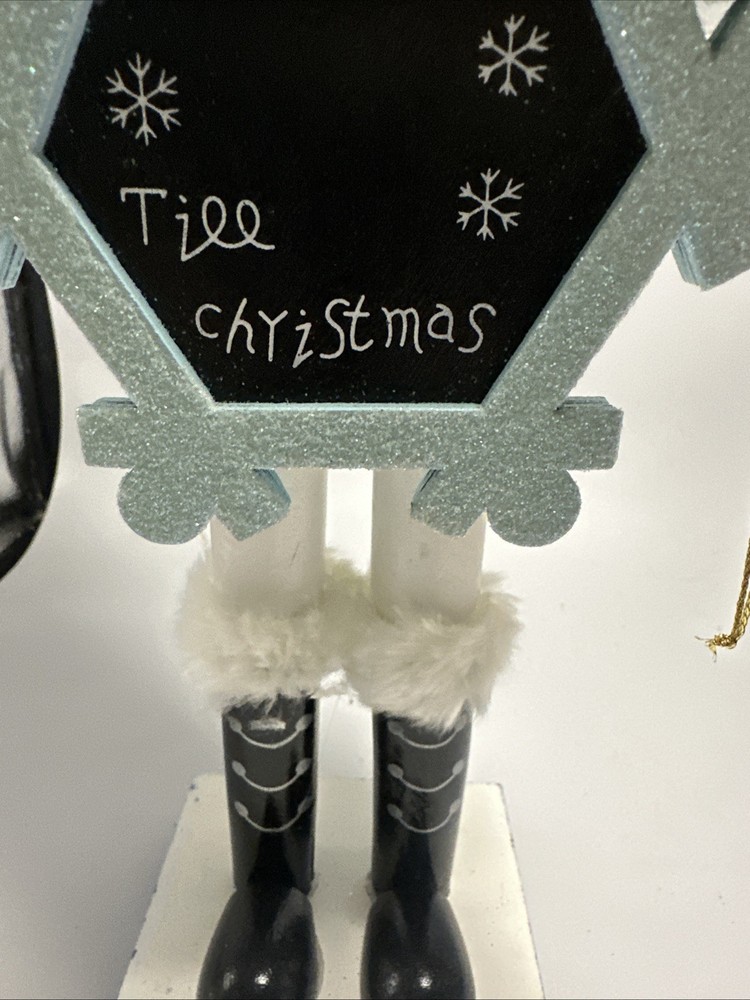 #F8- Wooden Snowman Nut Cracker With Chalk Board