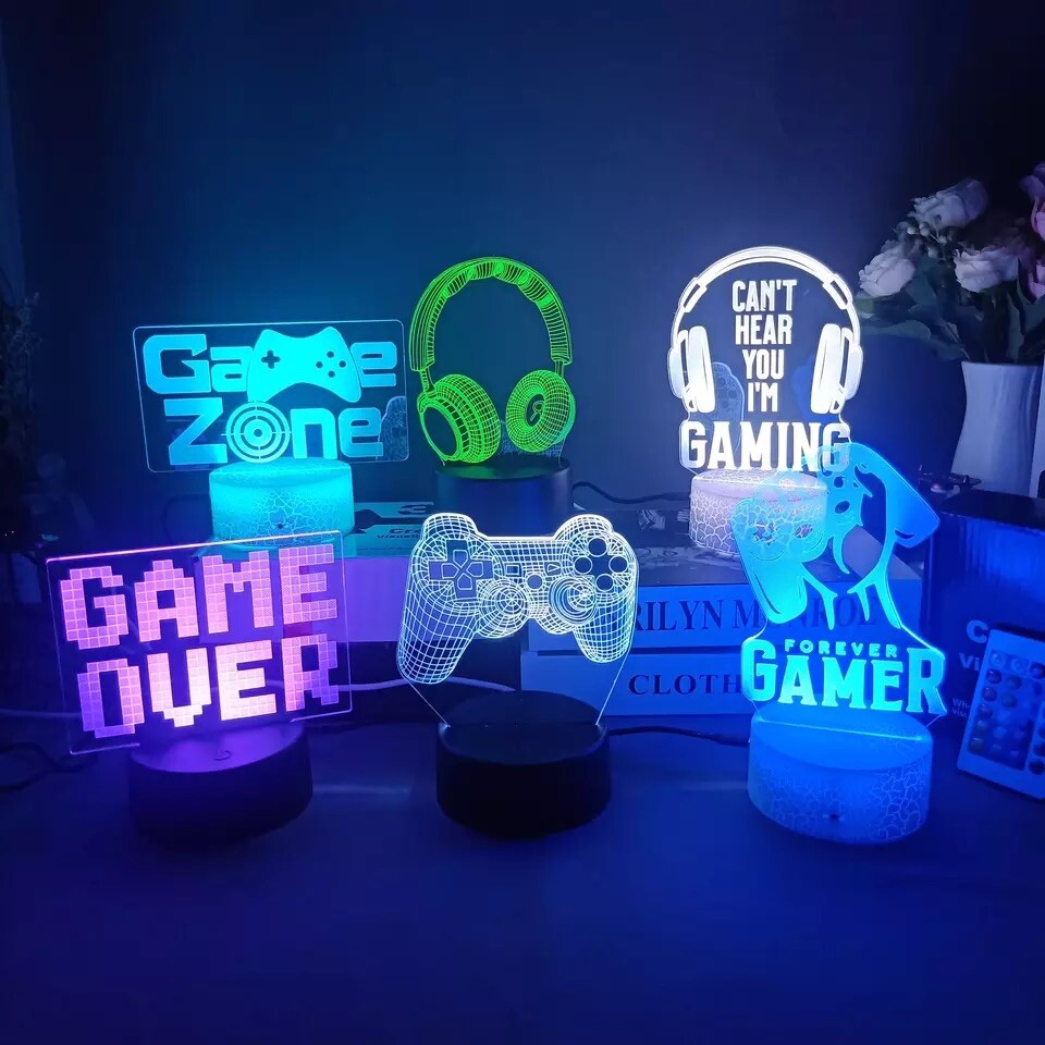 3D Illusion Gaming Night Lamps￼