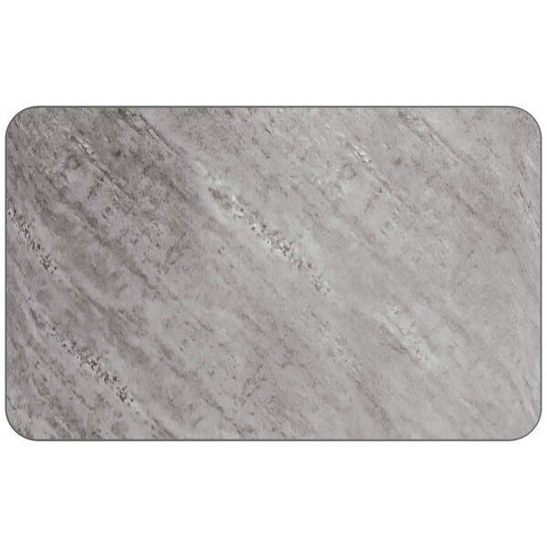 30" x 48" Rectangular Restaurant Table Top with Gray Slate Laminate Top Finish