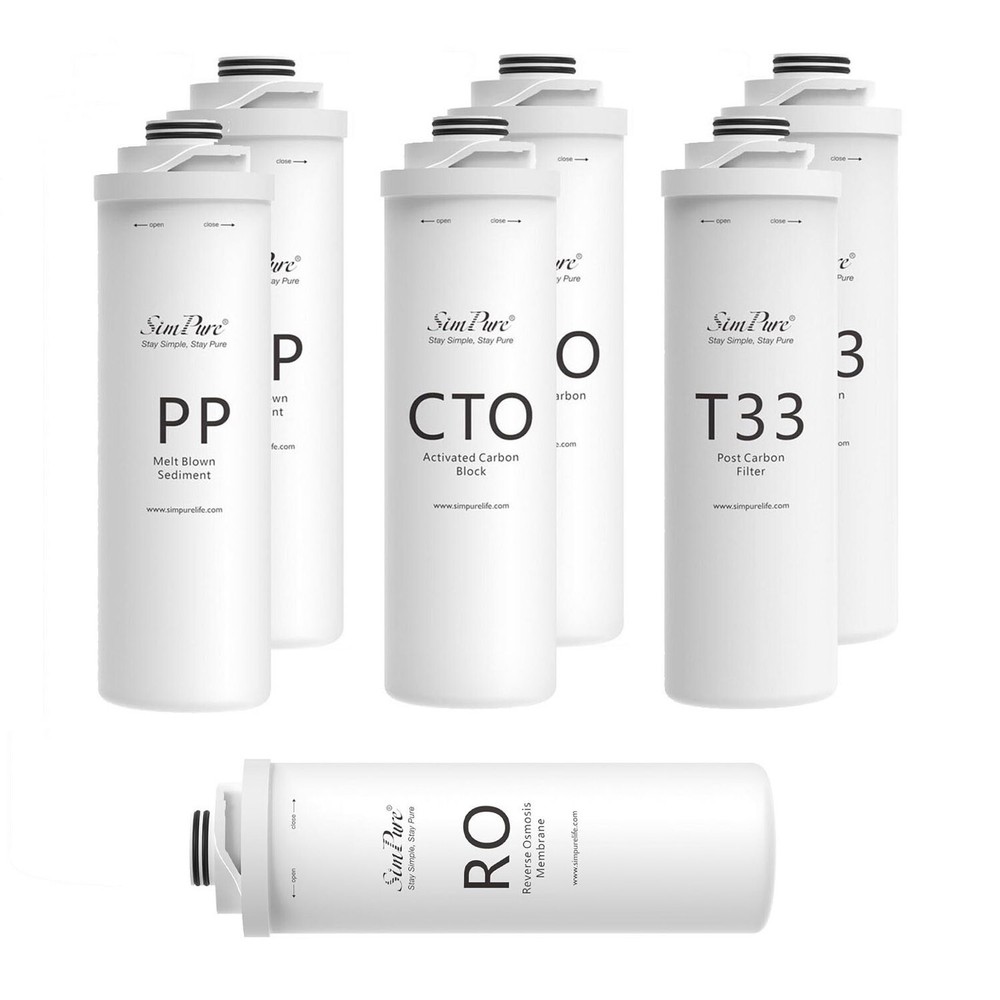 SimPure T1-400 UV Tankless Reverse Osmosis Water Filter Cartridges Replacement