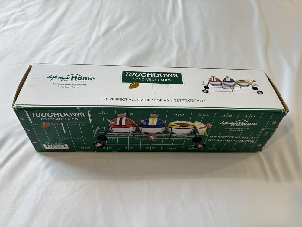 Lifestyle Home Touchdown Condiment Caddy Superbowl Party Accessory