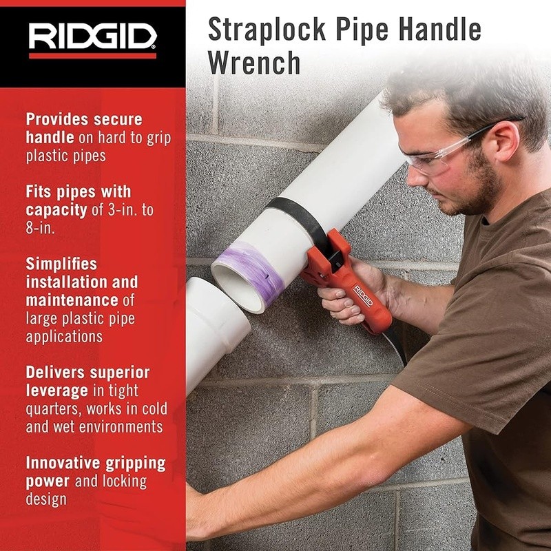 Strap Wrench Handle Tool Plastic Pipe Joint Alignment Easy Grip Leveraging New
