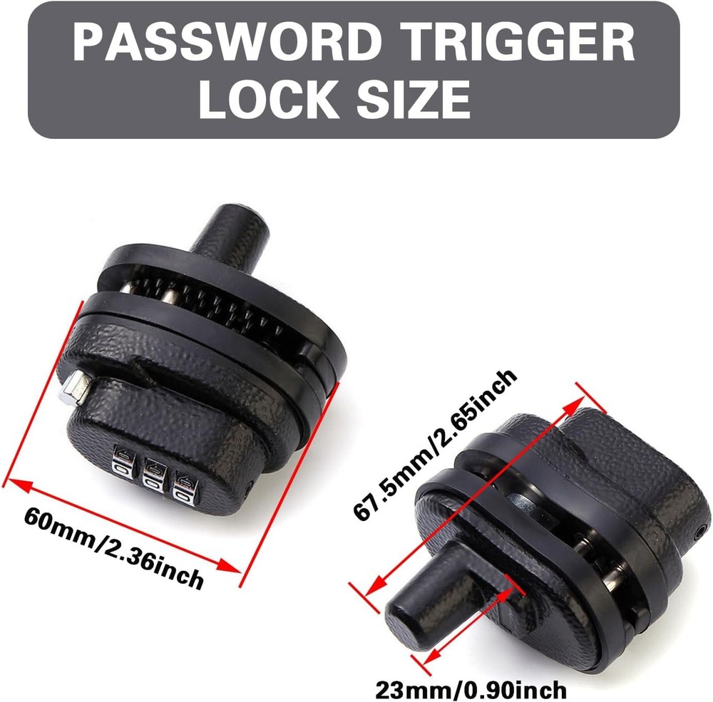 Gun Trigger Lock Set 3 PCS Combination Guard for Black