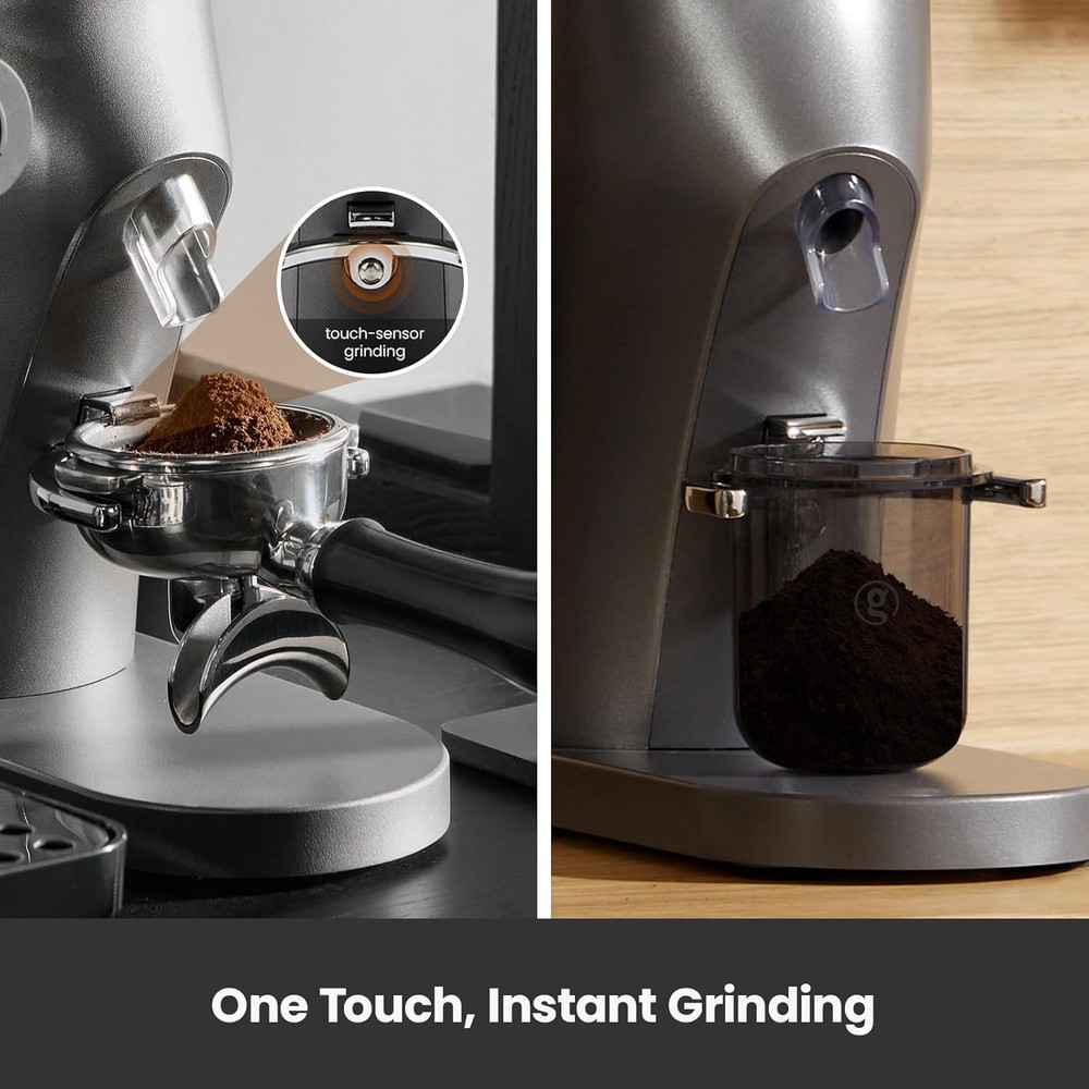 Conical Burr Coffee Grinder 60 Settings Grey